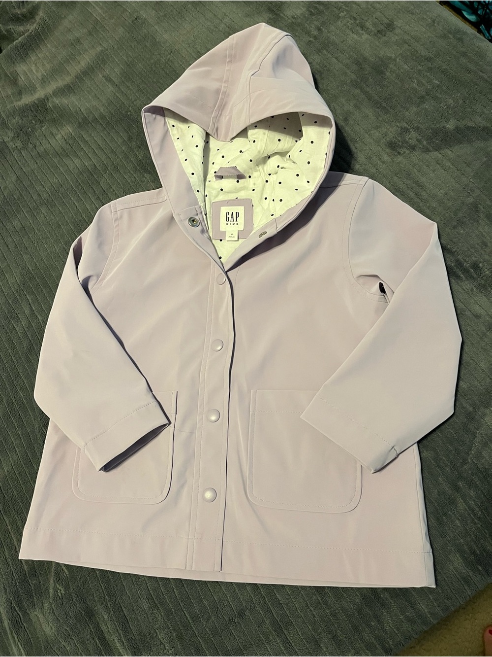 GAP Lavender Hooded Kids Raincoat | SIZE XS